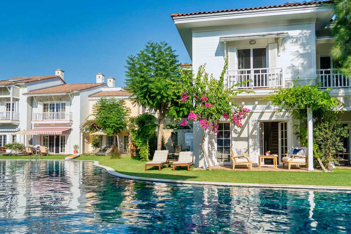 Semi-Detached Villa for Sale in Göcek Portville, Poolside Location